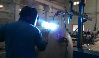 Shell gas shielded arc welding process